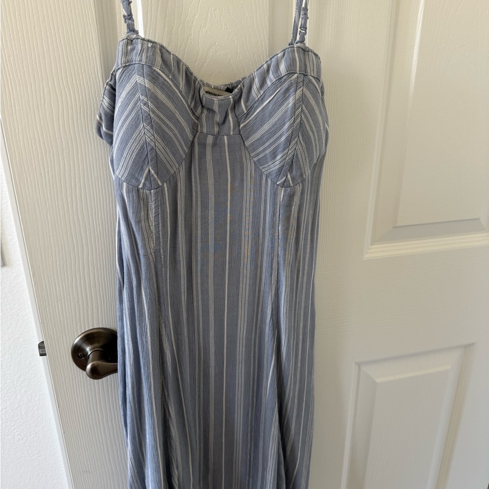 American Eagle Outfitters Blue and White Striped Top